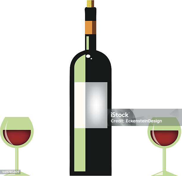 Wine And Glasses Stock Illustration - Download Image Now - Alcohol - Drink, Aperitif, Bar - Drink Establishment