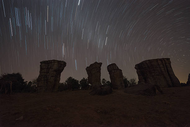 istock startrail over stone at Mor hin khao,Thailand 469785955