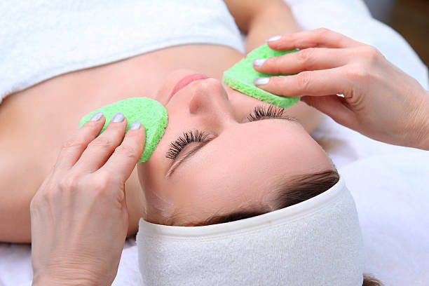 istock Cleansing peeling at the beauty salon. 469786748