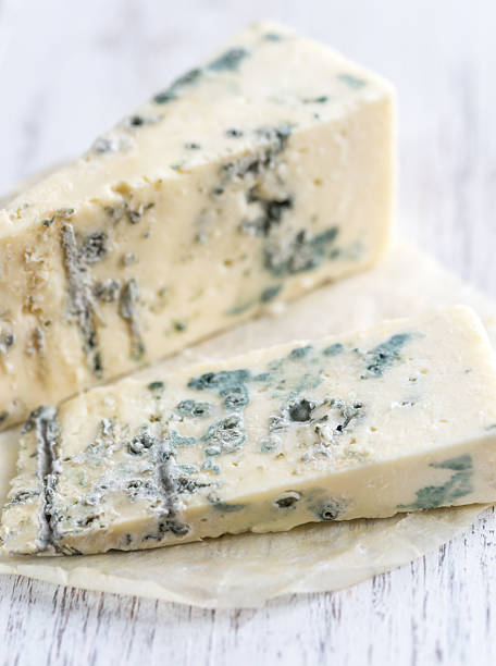 istock Roquefort on the wooden board 469786836