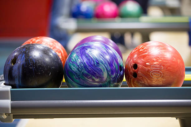 istock Bowling balls in stand 469787896