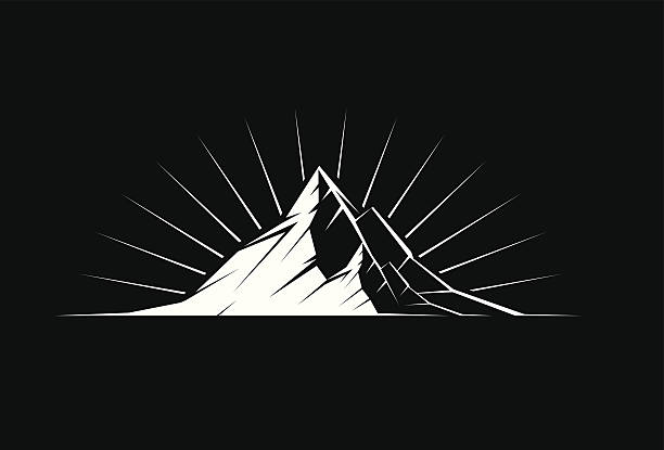 Mountain Peak bei Nacht – Vektorgrafik