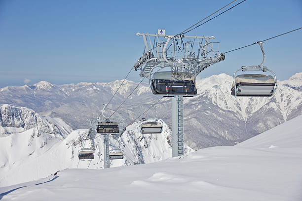 istock Chairlift in a ski resort ( Sochi, Russia ) 469789163