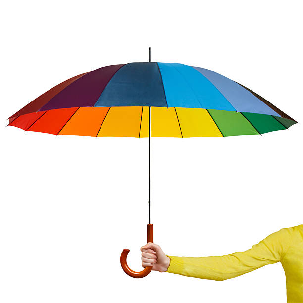 istock Hand with colorful umbrella 469789536