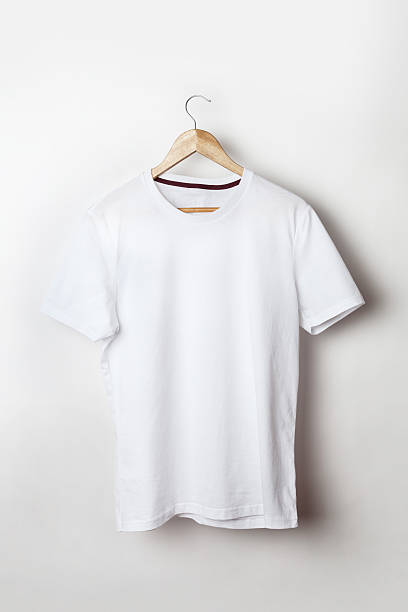 White t-shirt template ready for your graphic design.