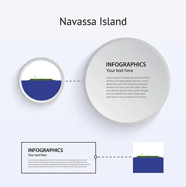 Vector illustration of Navassa Island Country Set of Banners.