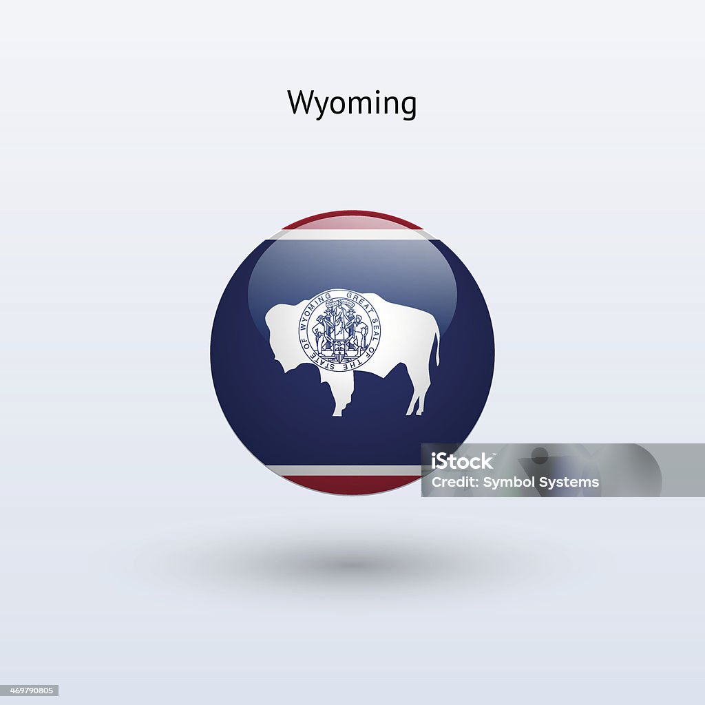 Bandeira do estado de Wyoming - Vetor de Bandeira royalty-free