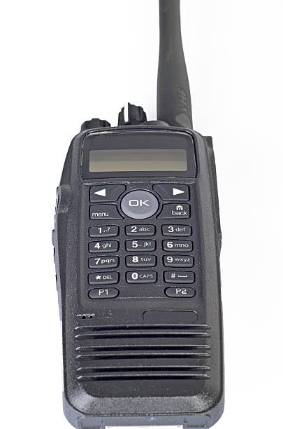 istock Black compact professional portable radio set. 469791353