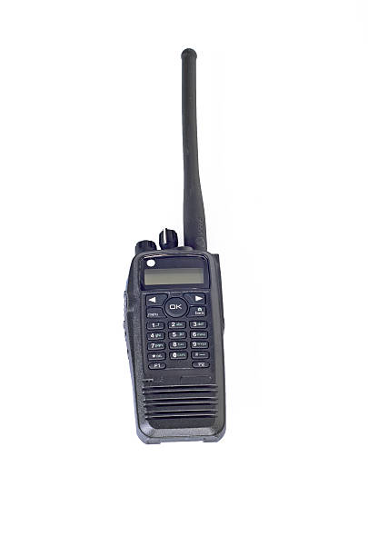 istock Black compact professional portable radio set. 469791355