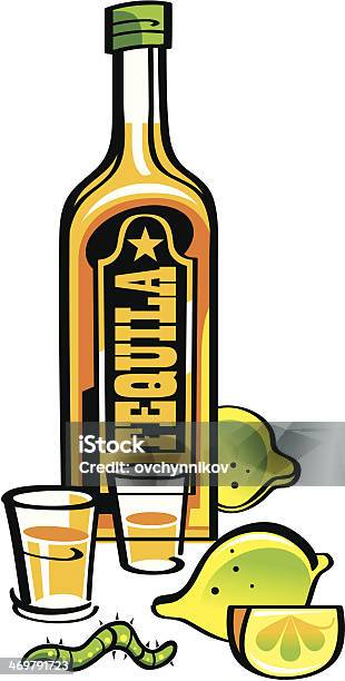 Bottle Of Tequila Stock Illustration - Download Image Now - Alcohol - Drink, Banquet, Bar - Drink Establishment