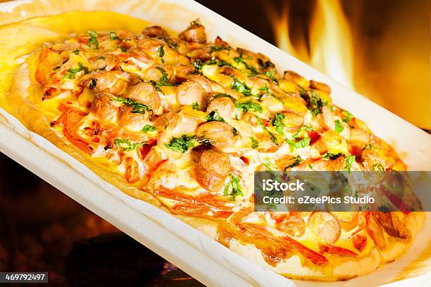 Pizza Stock Photo - Download Image Now - Baked, Cheese, Close-up