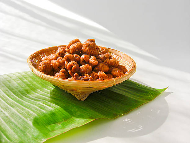 istock thai dessert called krong-krang-krob .or crispy pastry. 469793739