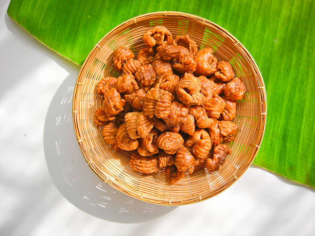 istock thai dessert called krong-krang-krob .or crispy pastry. 469797369