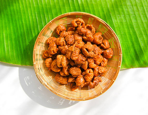 istock thai dessert called krong-krang-krob or crispy pastry. 469797379