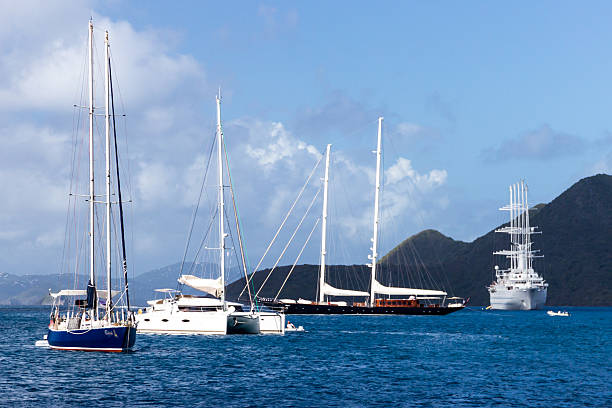Sailboats and Yachts stock photo