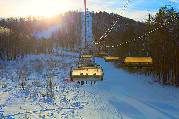 istock Ski lift at resort 469798743