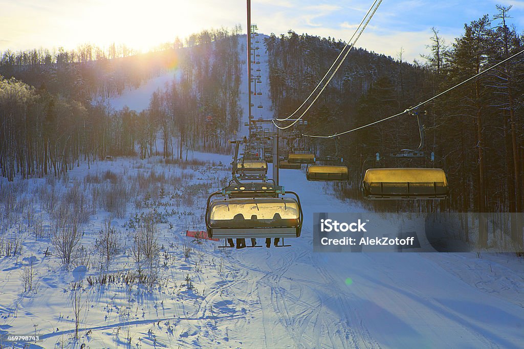 Ski lift at resort Ski lift at ski resort Activity Stock Photo