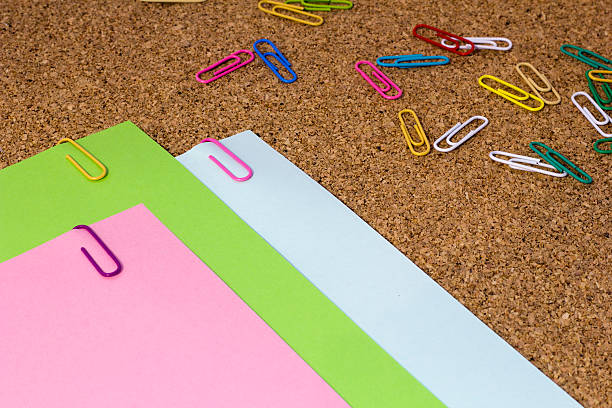 istock Colored paper and paper clips 469799436