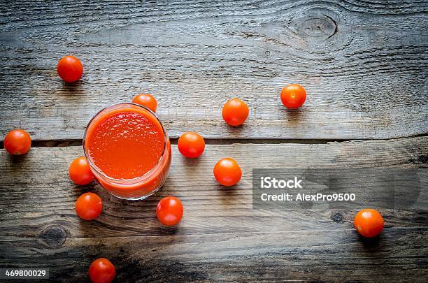 Tomato Juice With Cherry Tomatoes Stock Photo - Download Image Now - Backgrounds, Cherry Tomato, Close-up