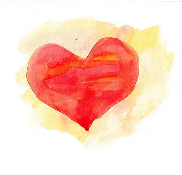 istock Watercolor heart 469800605