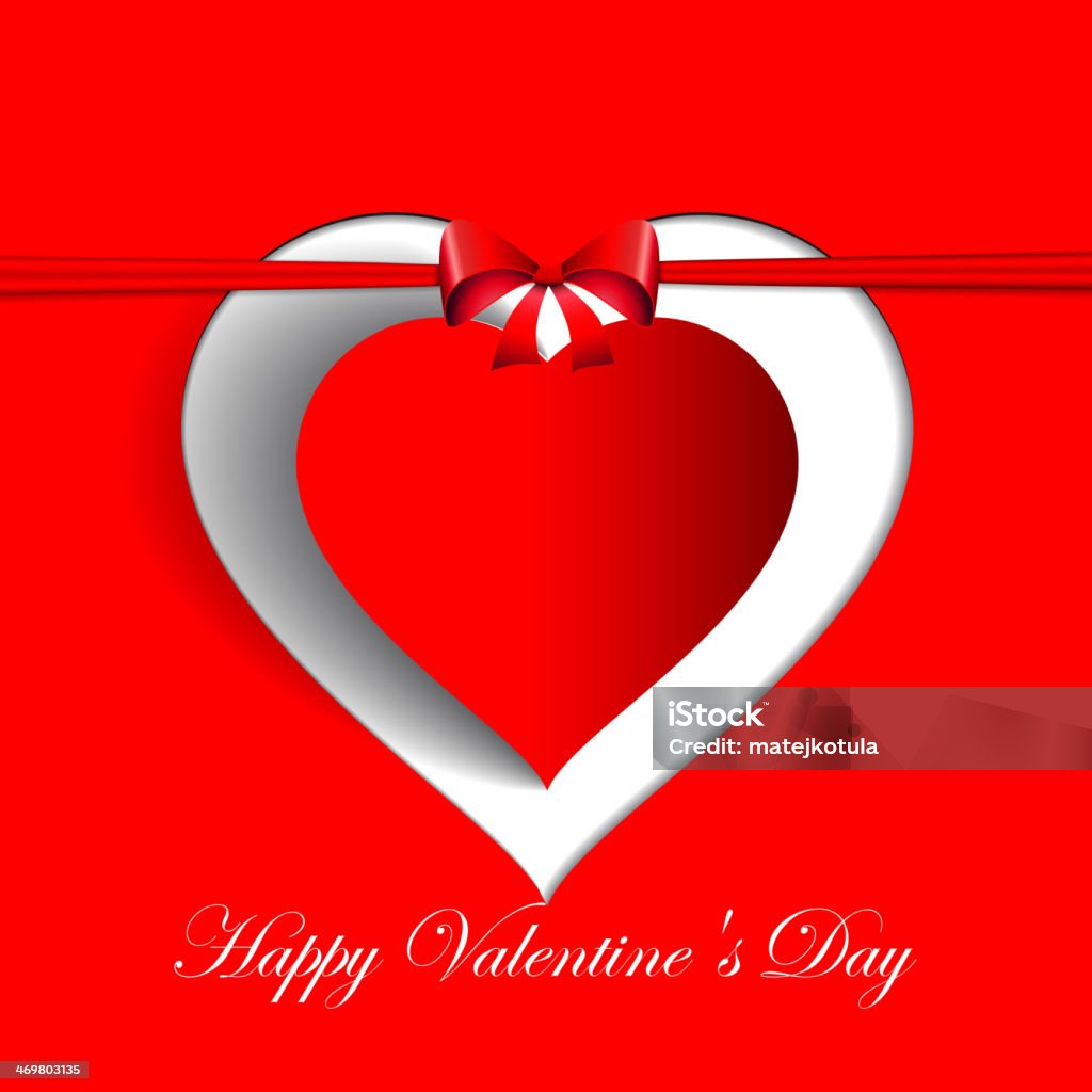 Adesivo de coração de papel com sombras, cartão de amor Dia dos Namorados - Vetor de Amor royalty-free