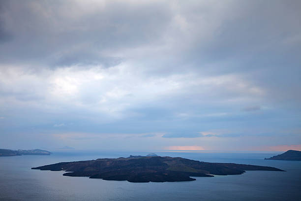 The caldera in Santorini