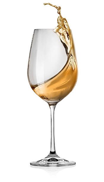 salpicos de vinho branco - white wine wine white glass imagens e fotografias de stock