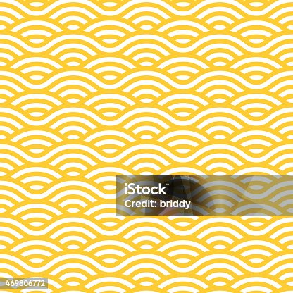 istock Yellow and white waves seamless pattern 469806772