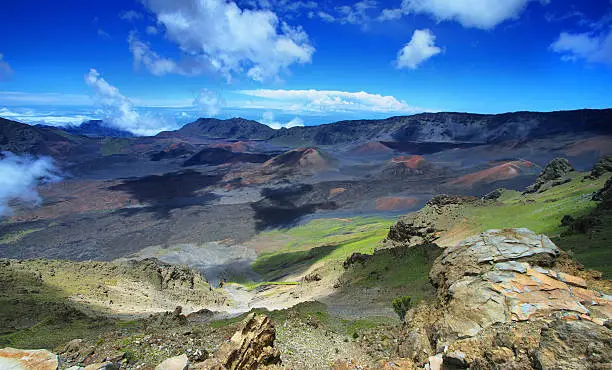 Photo of Caldera of the Haleakala volcano in Maui island