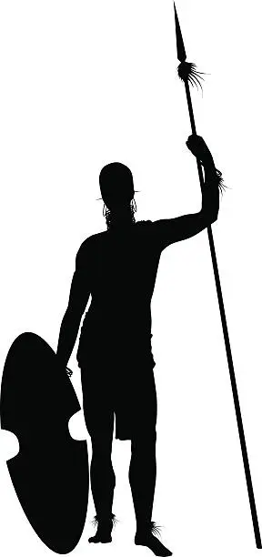 Vector illustration of African Warrior