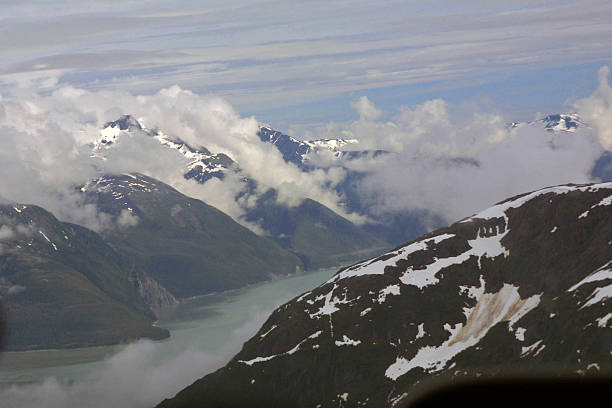 Mountains near Juneau, Alaska Helicopter flight form Juneau, Alaska alaska us state photos stock pictures, royalty-free photos & images