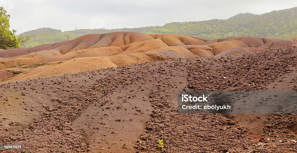 chamarel Chamarel seven colored sands in Mauritius island Africa Stock Photo