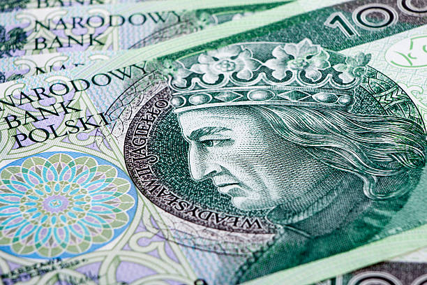 Polish 100 PLN note Polish 100 PLN note dibs stock pictures, royalty-free photos & images