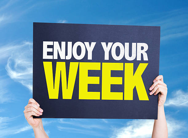 istock Enjoy Your Week card with sky background 469815650