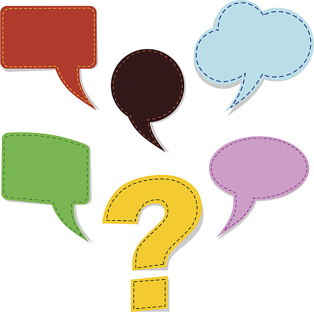 Speech bubbles with question mark vector art illustration