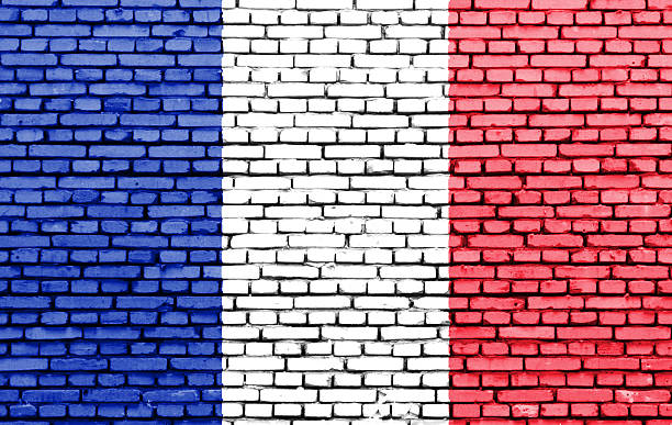 istock France flag on a brick wall. 469816561