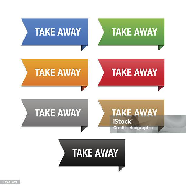 Take Away Speech Bubble Ribbon Stock Illustration - Download Image Now - Arranging, Bubble, Carrying