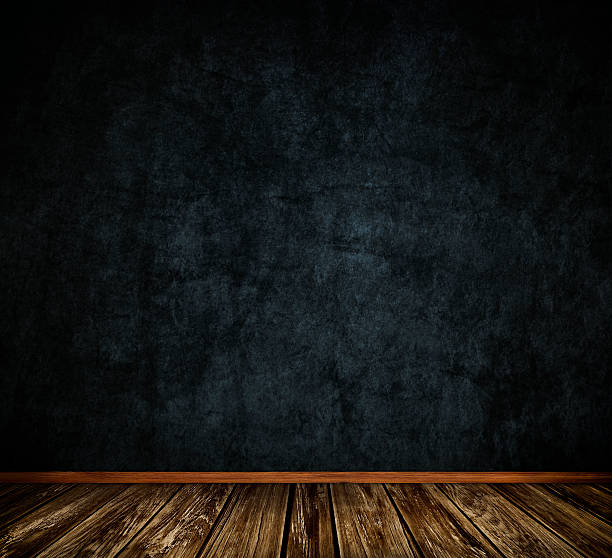 istock Dark grunge wall and old wooden floor background. 469820408