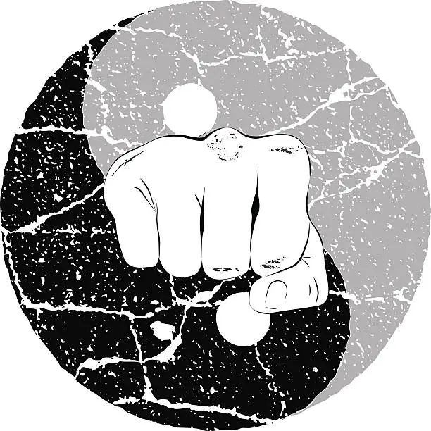 Vector illustration of Fist Yin Yang
