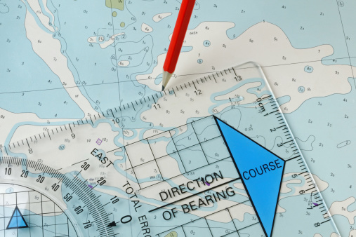 Chart, plotter and pencil navigation equipment