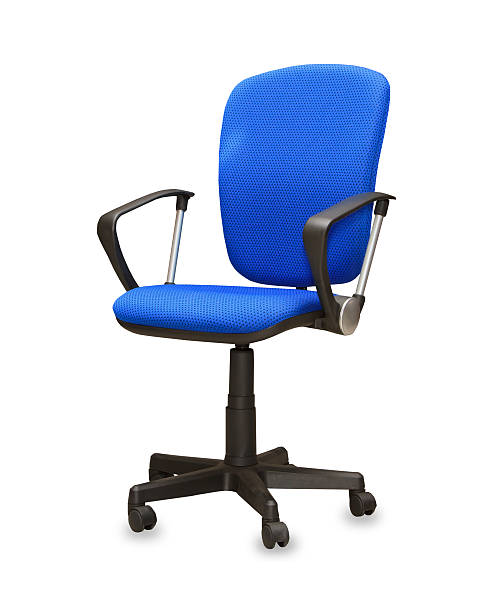istock The blue office chair. Isolated 469825311