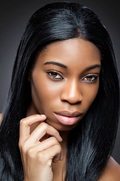 istock Black beauty with perfect skin 469827243