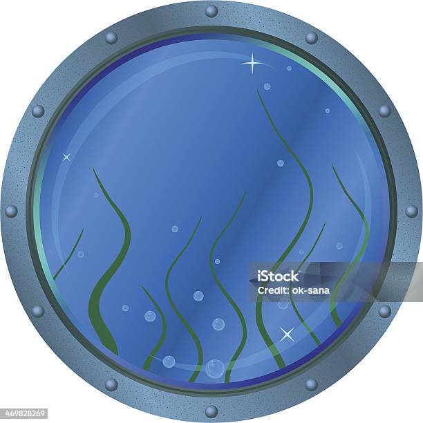 Fenêtre Hublot Avec Algues Vecteurs libres de droits et plus d'images vectorielles de Abstrait - Abstrait, Algue, Au fond de l'océan
