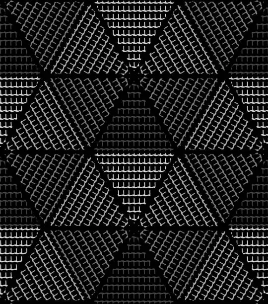 Vector illustration of abstract black and white rhombus pattern background