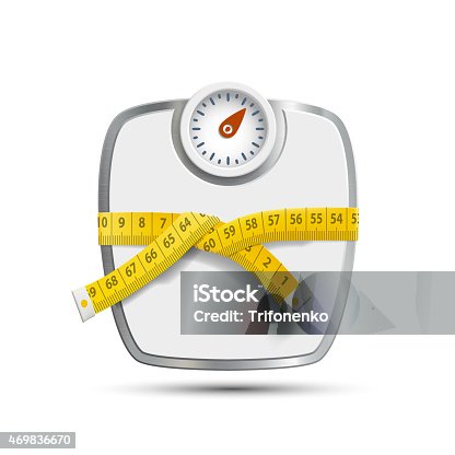 istock Scales for weighing with the measuring tape. 469836670