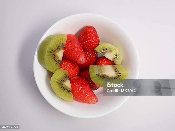 Kiwi Fruit And Strawberry Stock Photo - Download Image Now - 2015, Close-up, Cross Section