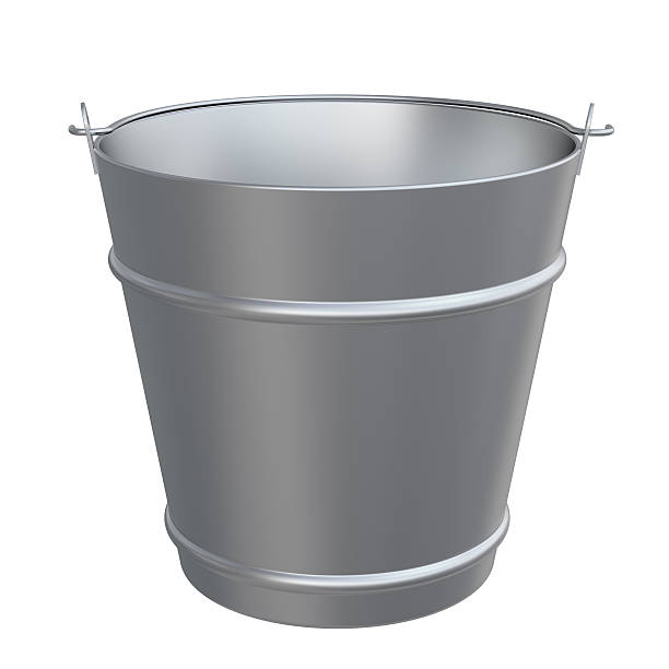 istock Metal bucket. Front view. Isolated 469839492