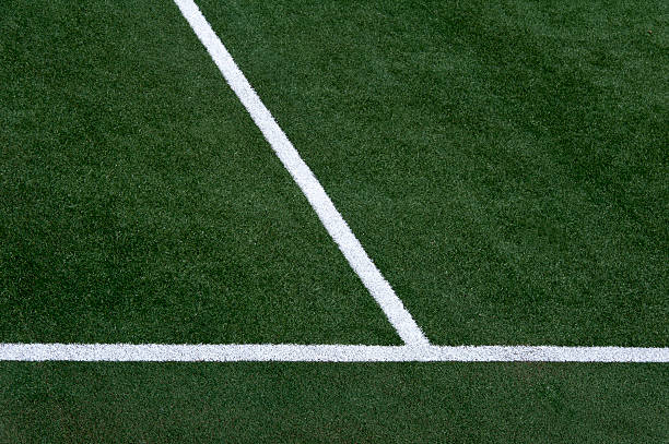 istock White stripe on the soccer field 469840155