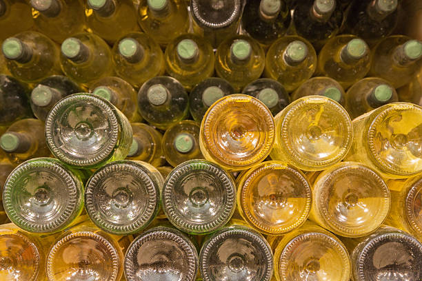 Detail of bottles from wine callar