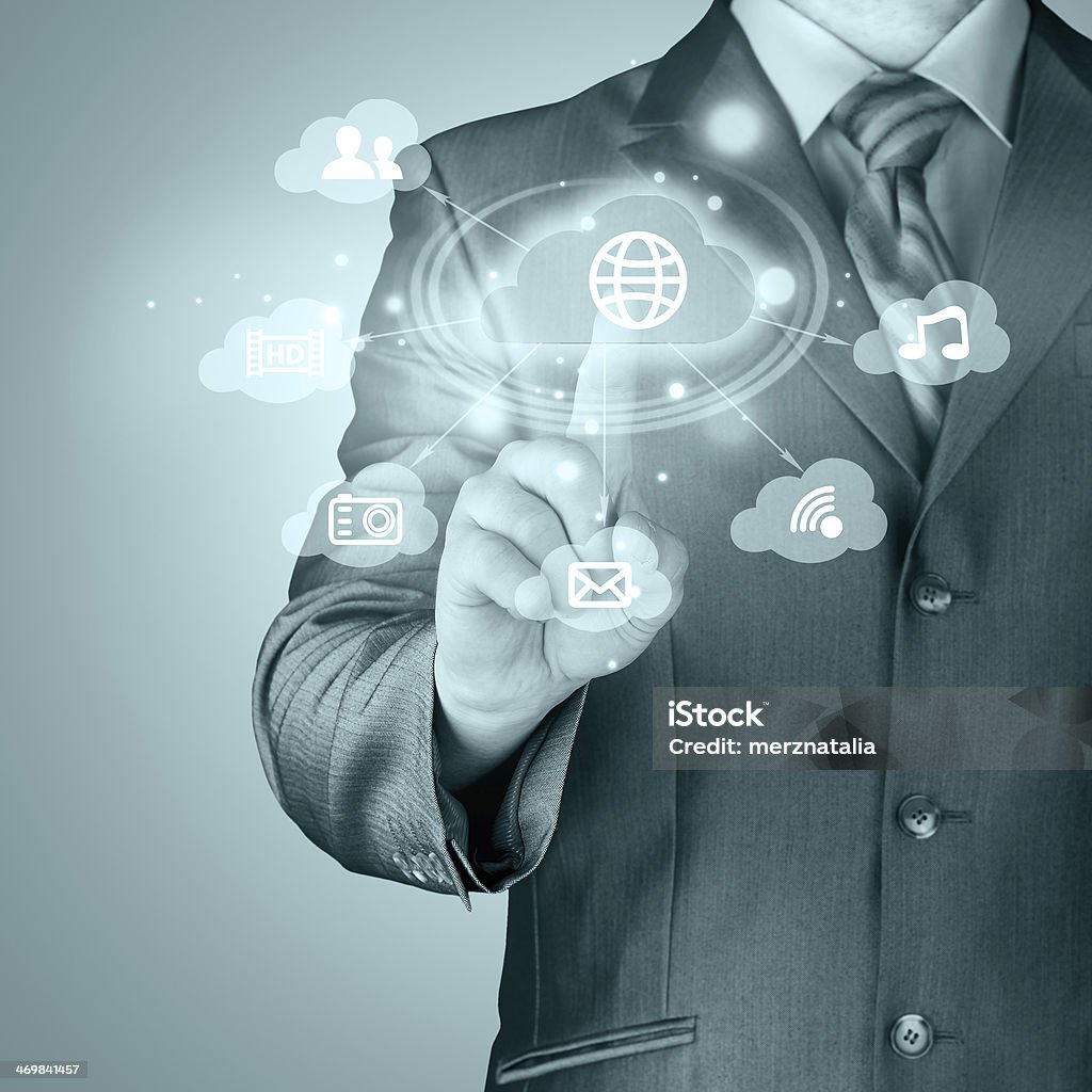 Touch In Computing Cloud Computing Touchscreen Interface Stock Photo - Download Image Now ...